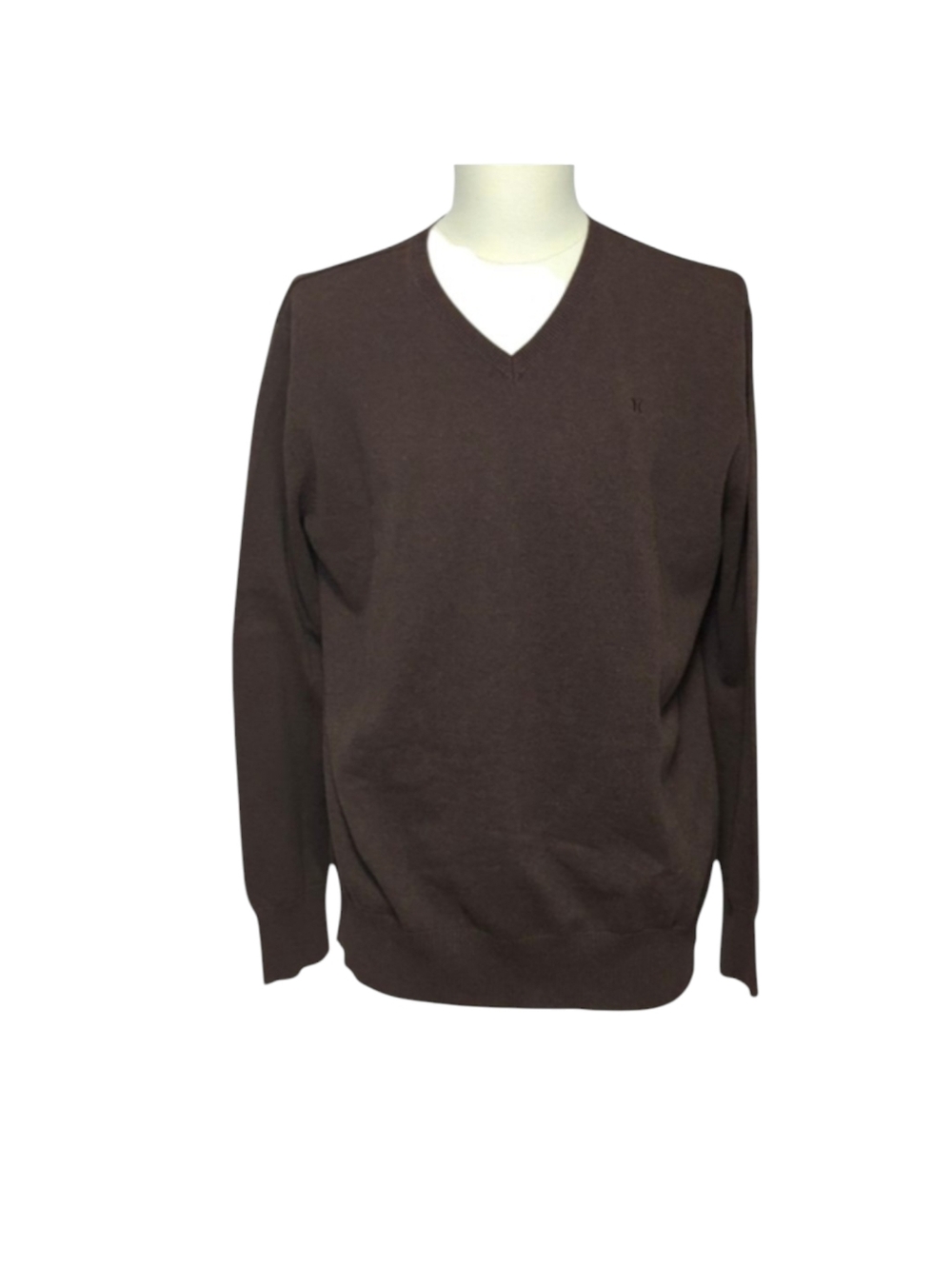 Hurley Brown V-Neck Cotton Pullover Sweater Size XXL
